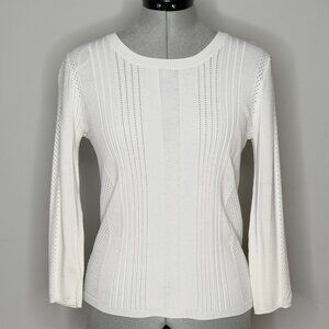 Diane Von Furstenberg Vlada Pointelle Knit Sweater
